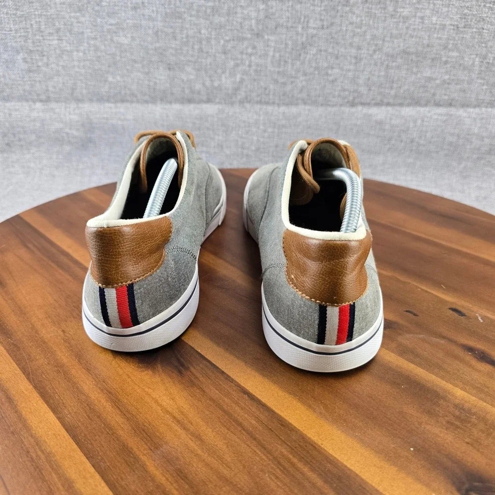 Tommy Hilfiger Men's Gray Canvas Low Top‎ Sneakers Casual Shoes